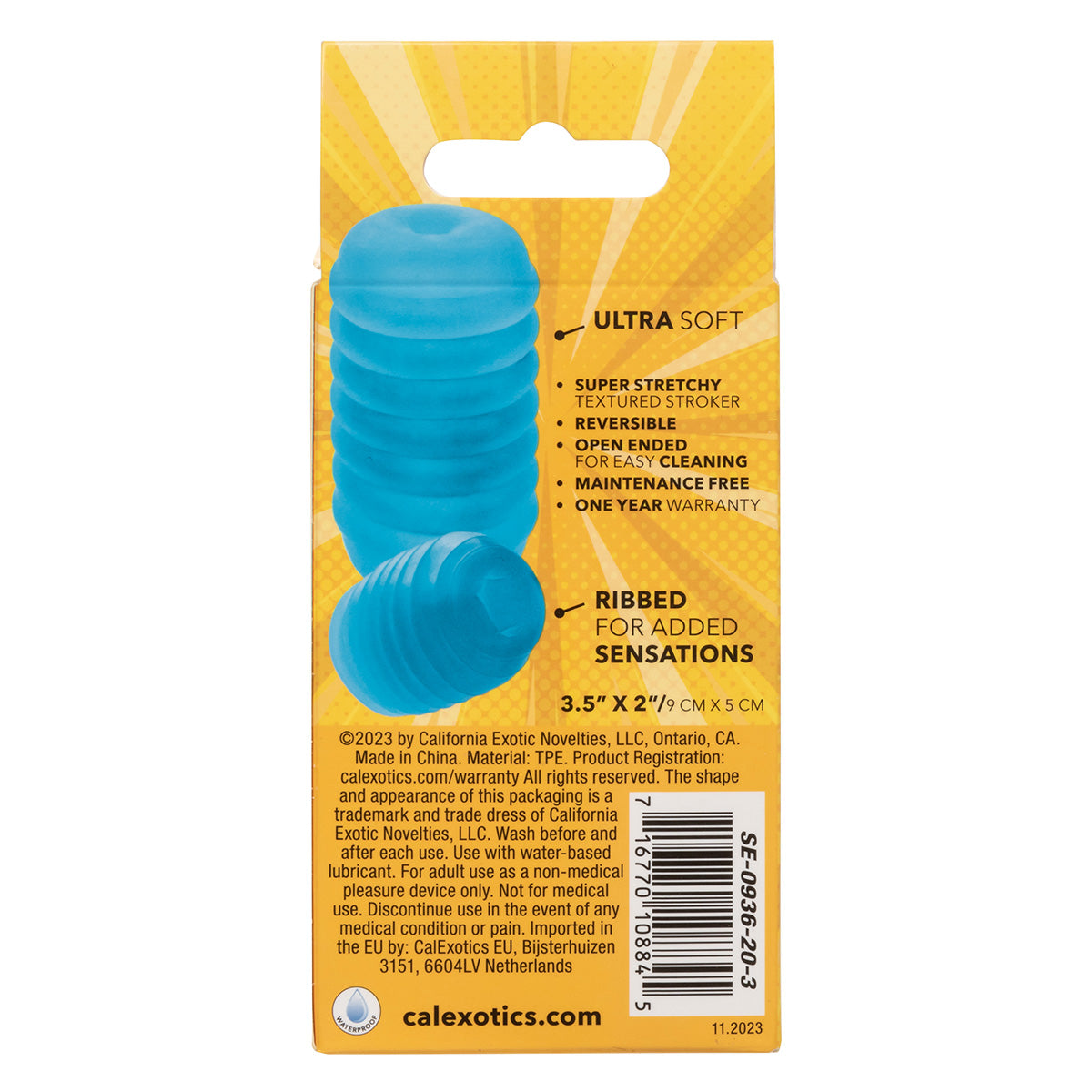 CALEXOTICS® - Pop Sock Ribbed Stroker - Blue