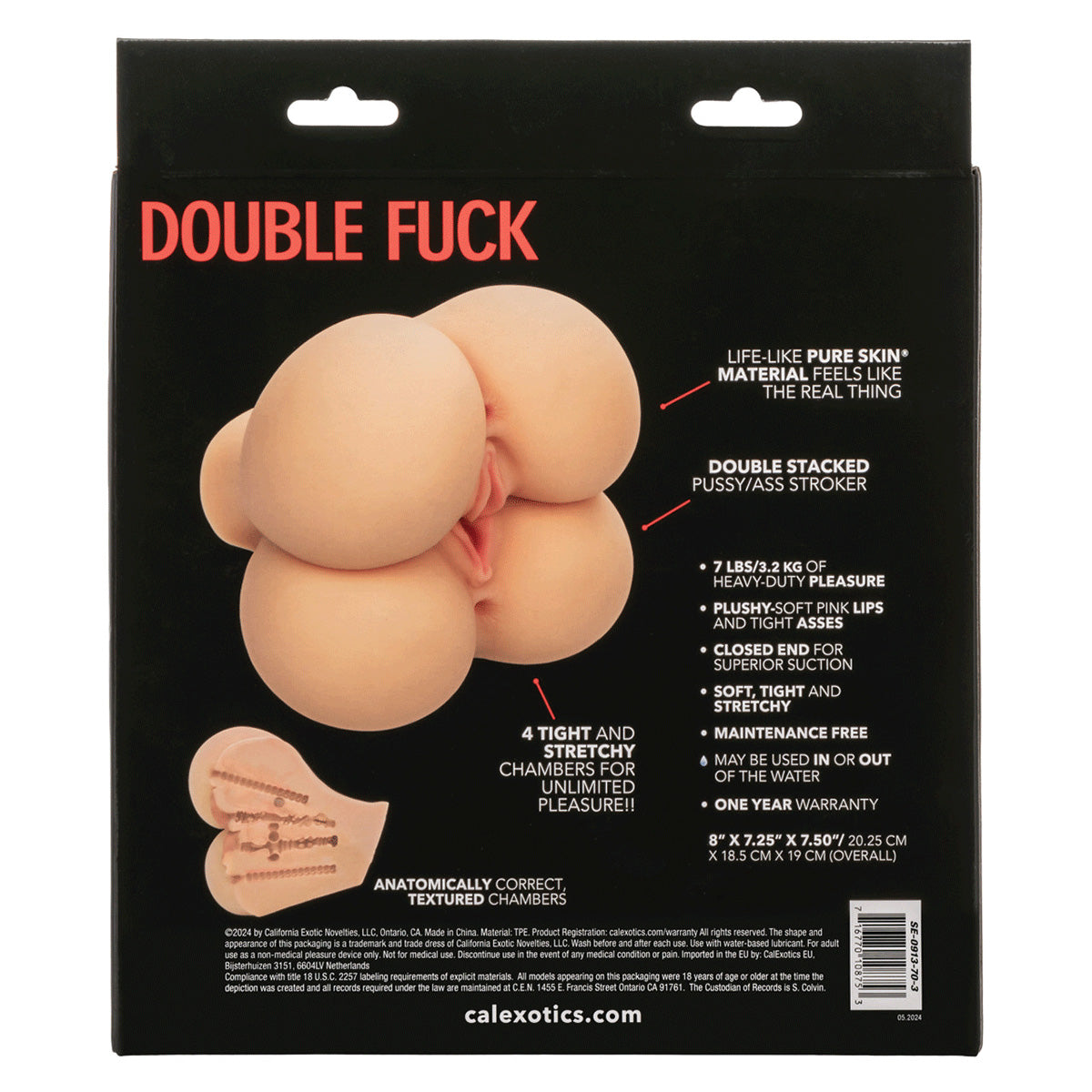 CALEXOTICS® - Stroke It Double Fuck - 7 LBS / 3.2 KG - Ivory