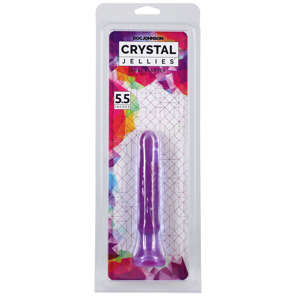Doc Johnson Crystal Jellies – Godemichet anal de 14 cm – Violet
