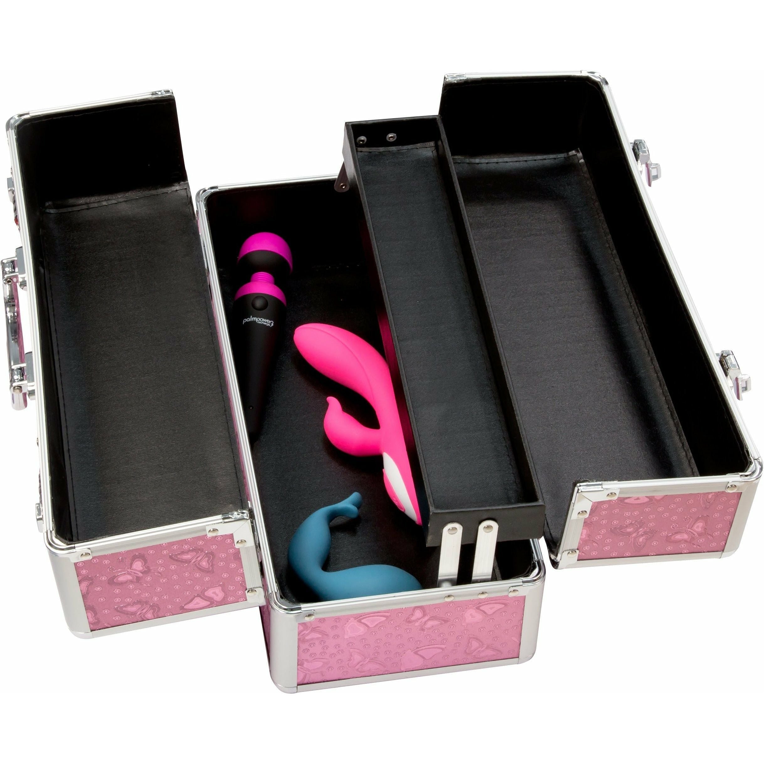 PowerBullet - Grande boîte de rangement verrouillable pour vibromasseur - Rose