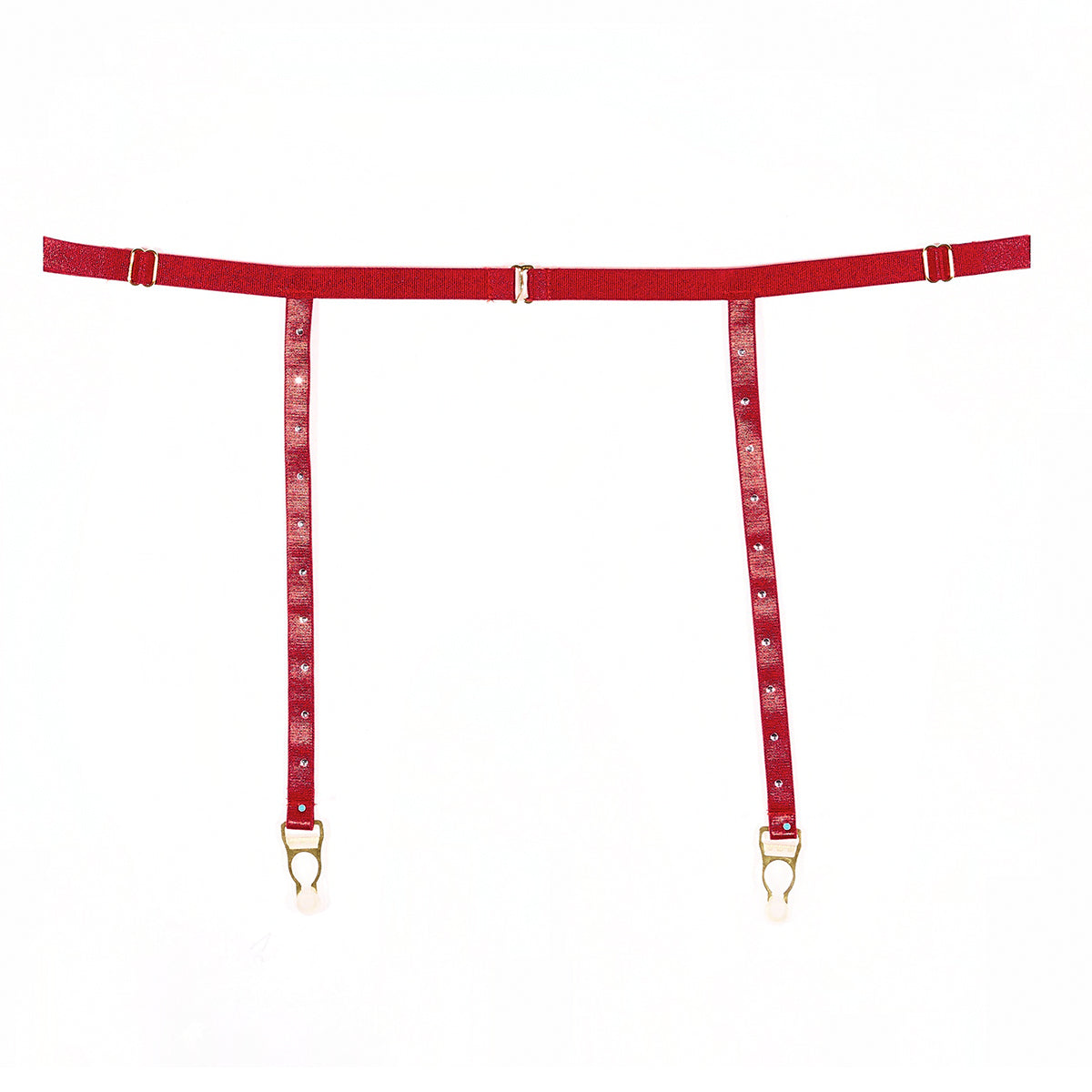 Allure - Ashley Garter Belt & Open Panty Set - Red