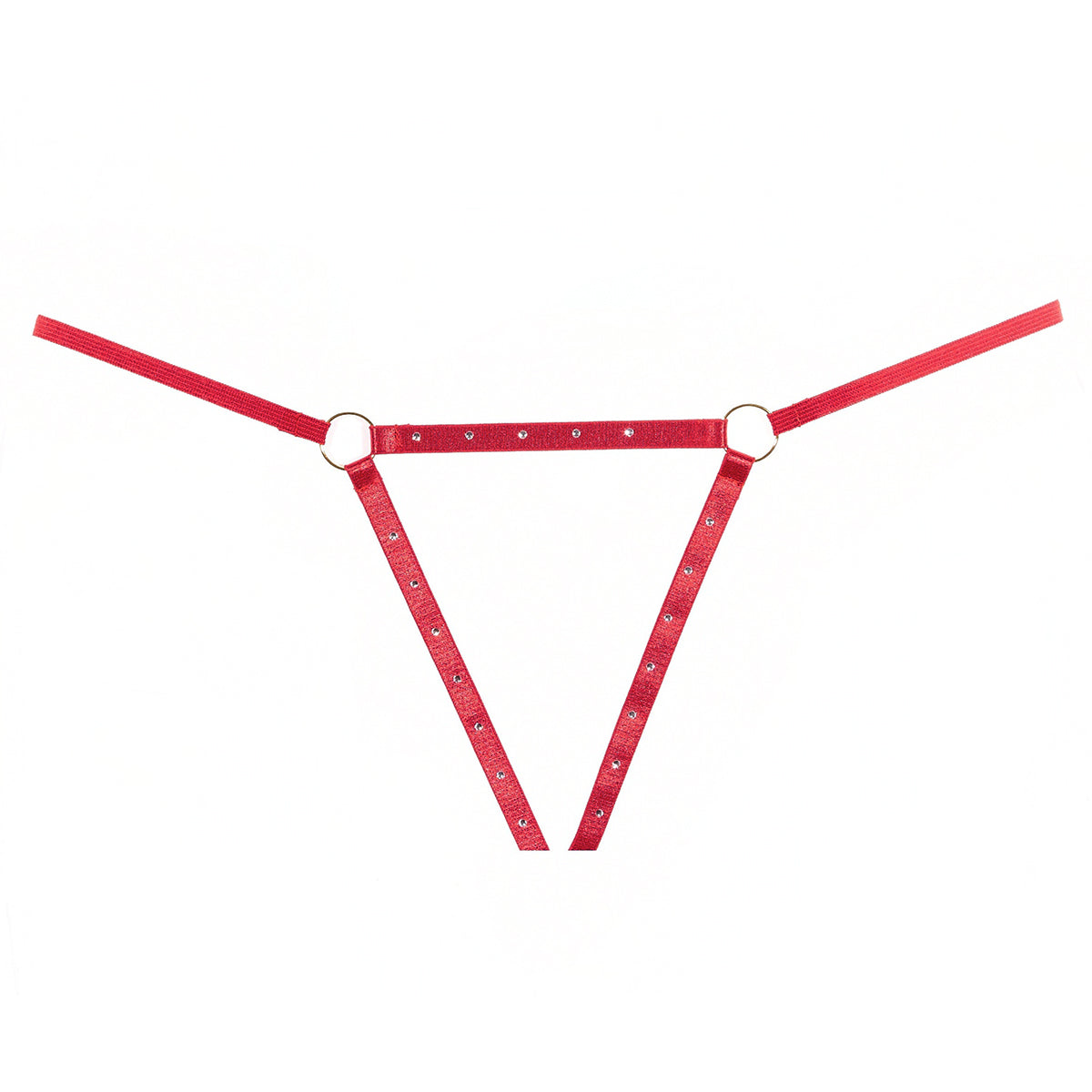 Allure - Ashley Garter Belt & Open Panty Set - Red