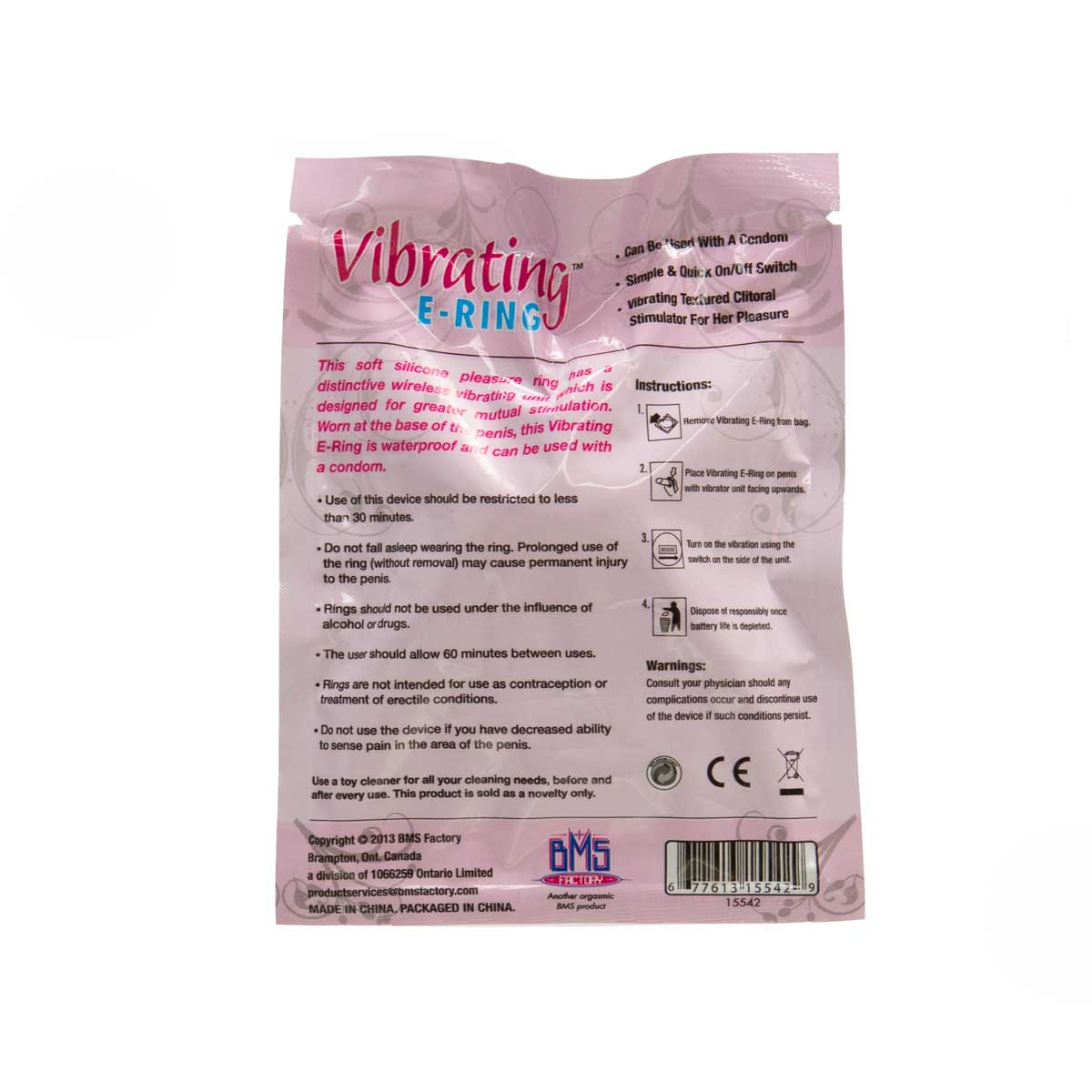 Simple & True - Vibrating Butterfly Cock Ring - Battery Operated