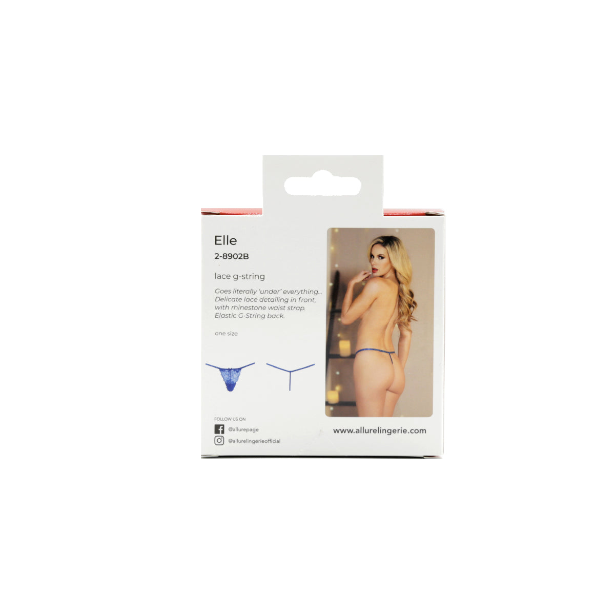 Allure - Elle Lace G String - Blue