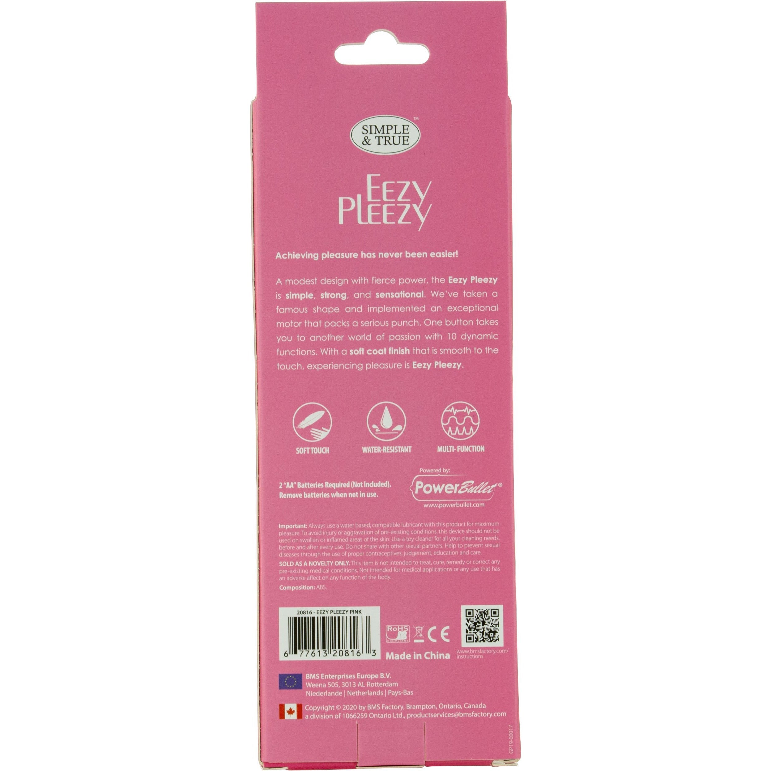Eezy Pleezy - Vibrateur Classique 7" - Rose