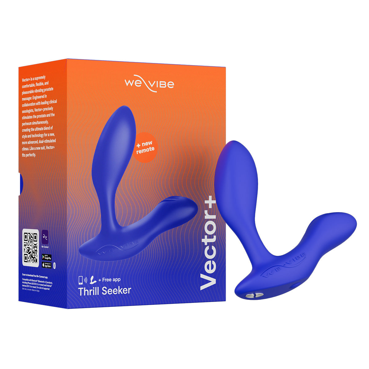 We-Vibe® Vector+ - Vibrating Prostate Massager - Royal Blue