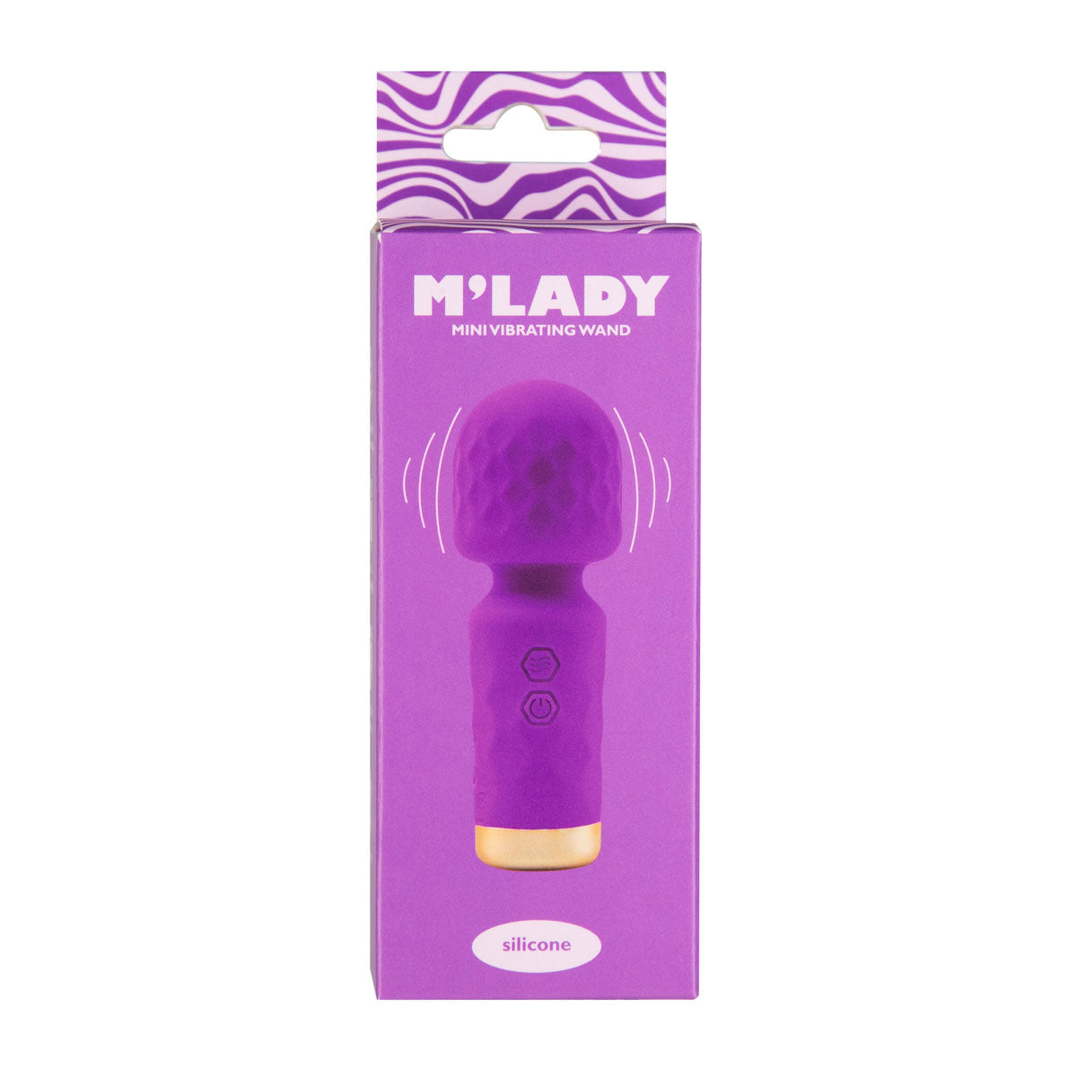 M'Lady - Mini Silicone Vibrating Wand - Purple