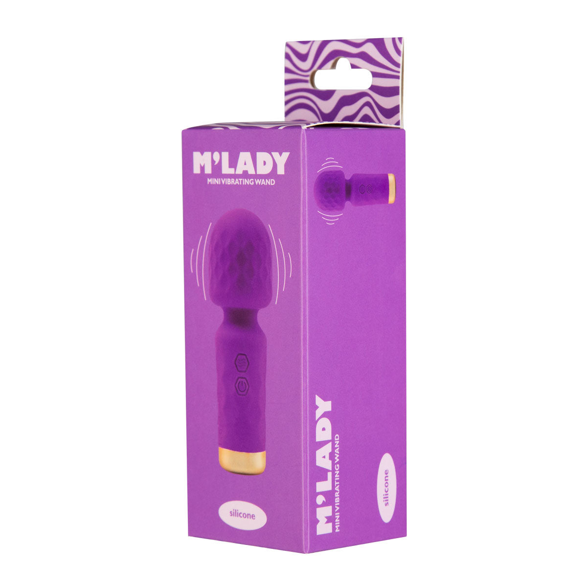 M'Lady - Mini Silicone Vibrating Wand - Purple
