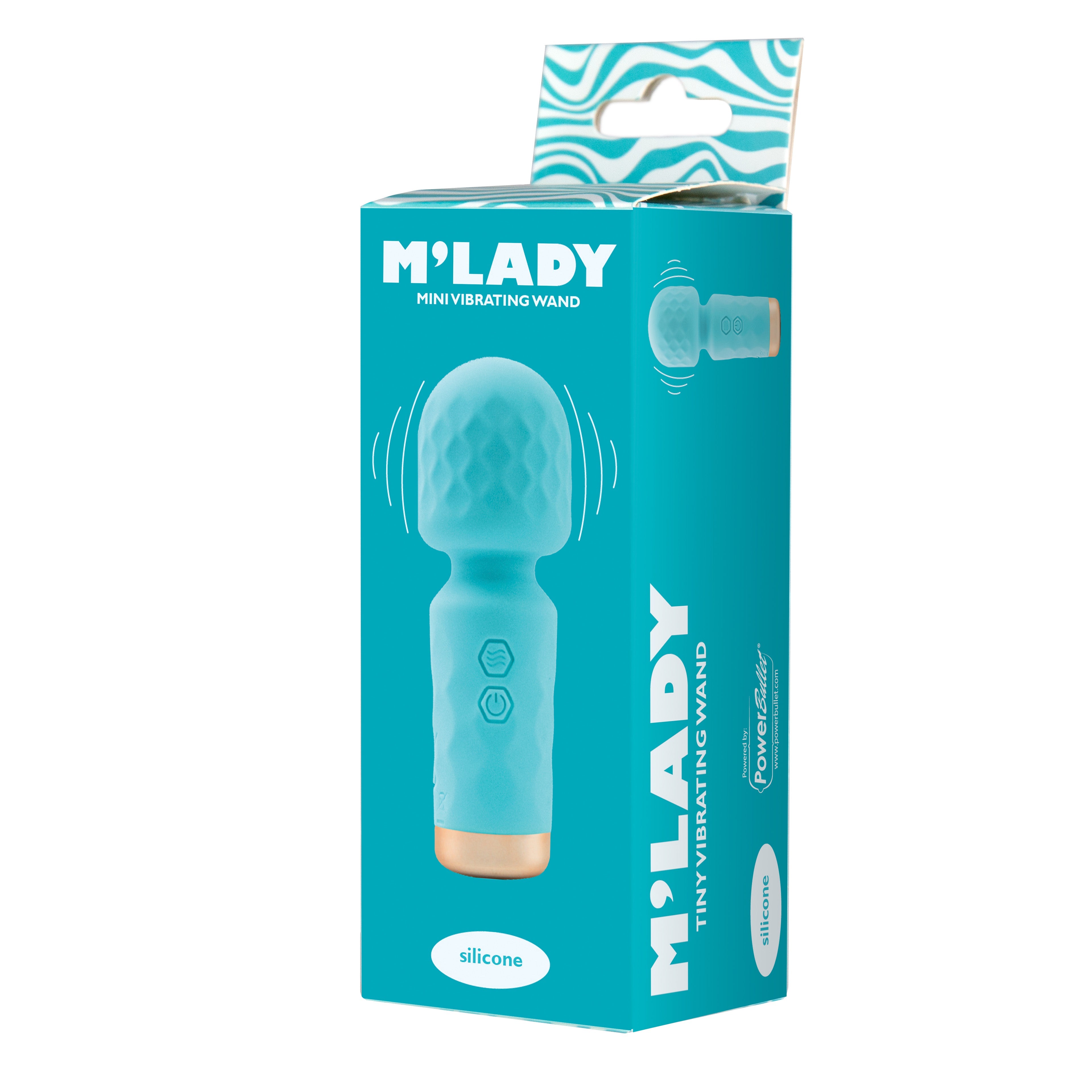 M'Lady – Mini baguette vibrante – Bleu sarcelle