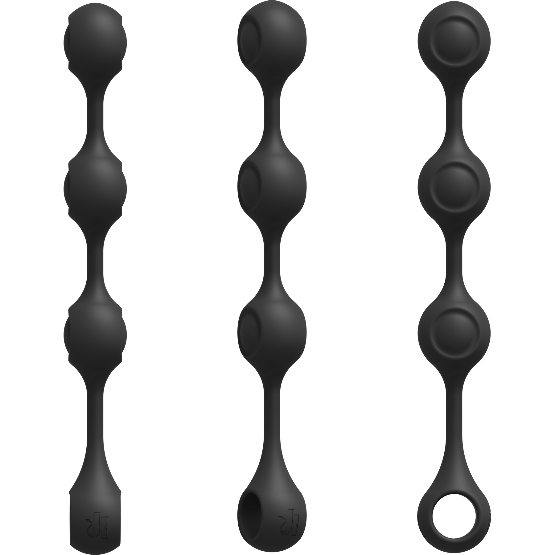 Kink By Doc Johnson - Anal Essentials Weighted Silicone Anal Balls - Black