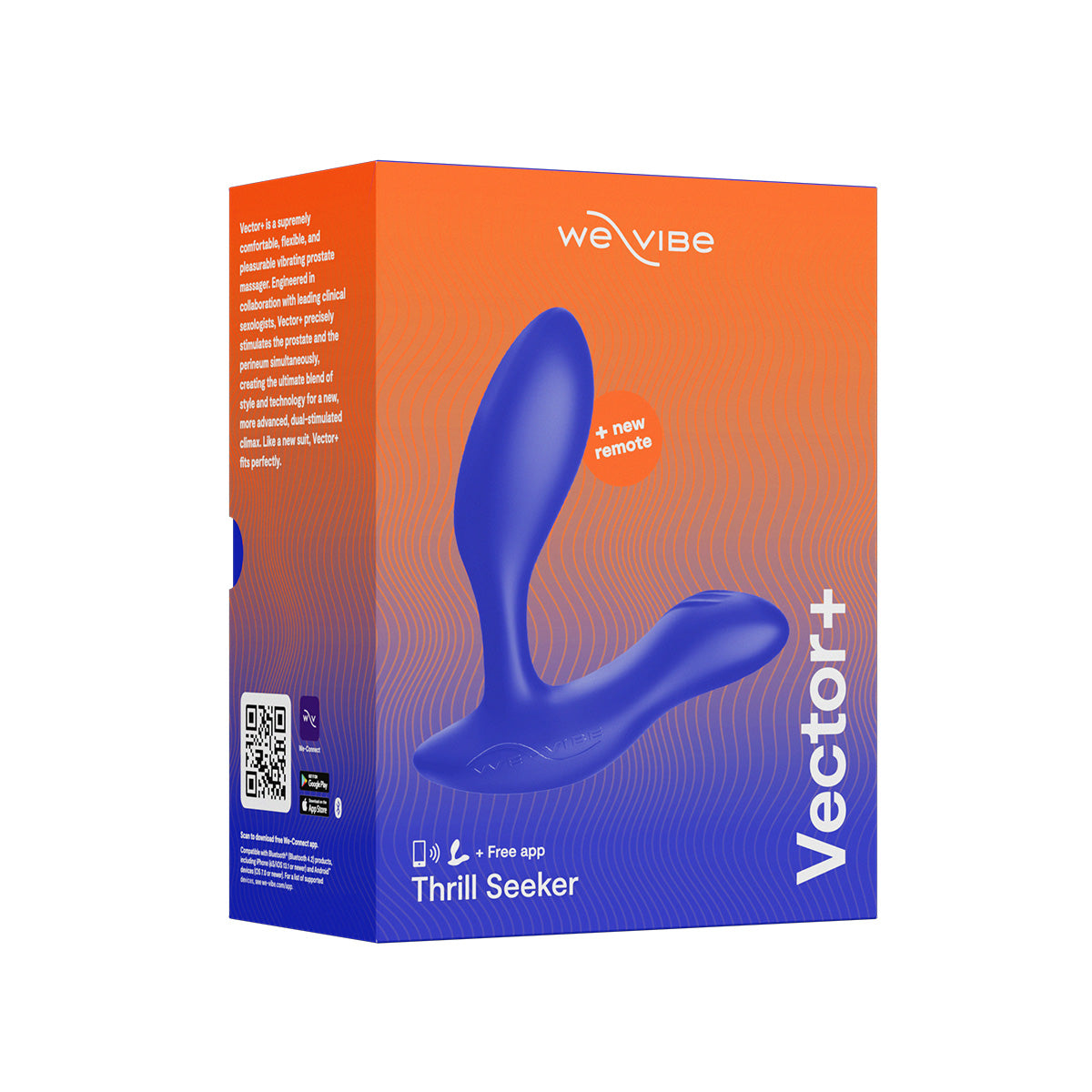 We-Vibe® Vector+ - Vibrating Prostate Massager - Royal Blue
