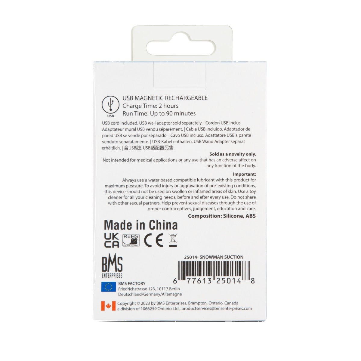 BMS Enterprises - Snowy Kiss - Clitoral Stimulator - Snowman (Blue & White)