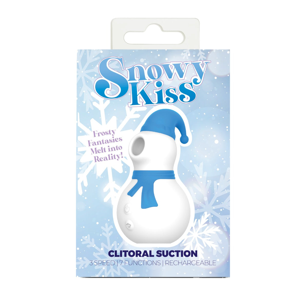 BMS Enterprises - Snowy Kiss - Clitoral Stimulator - Snowman (Blue & White)