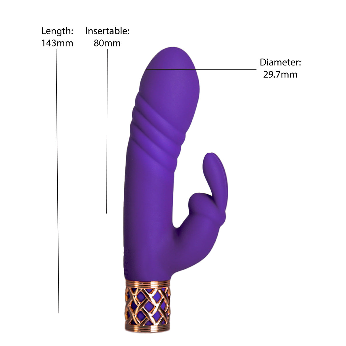 Pillow Talk® Secrets - Sensuel – Gode double propulsion de luxe – Violet