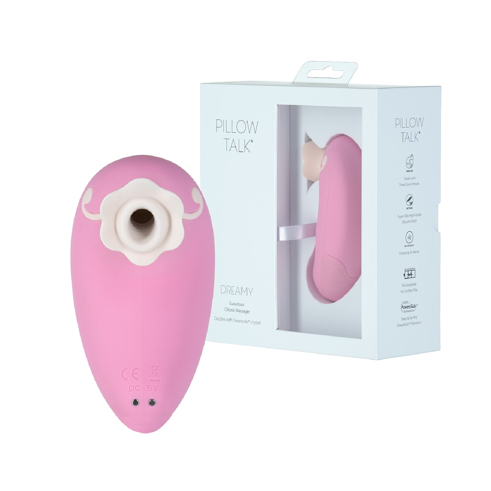 Pillow Talk - Rêveur - Masseur clitoridien luxueux - Rose