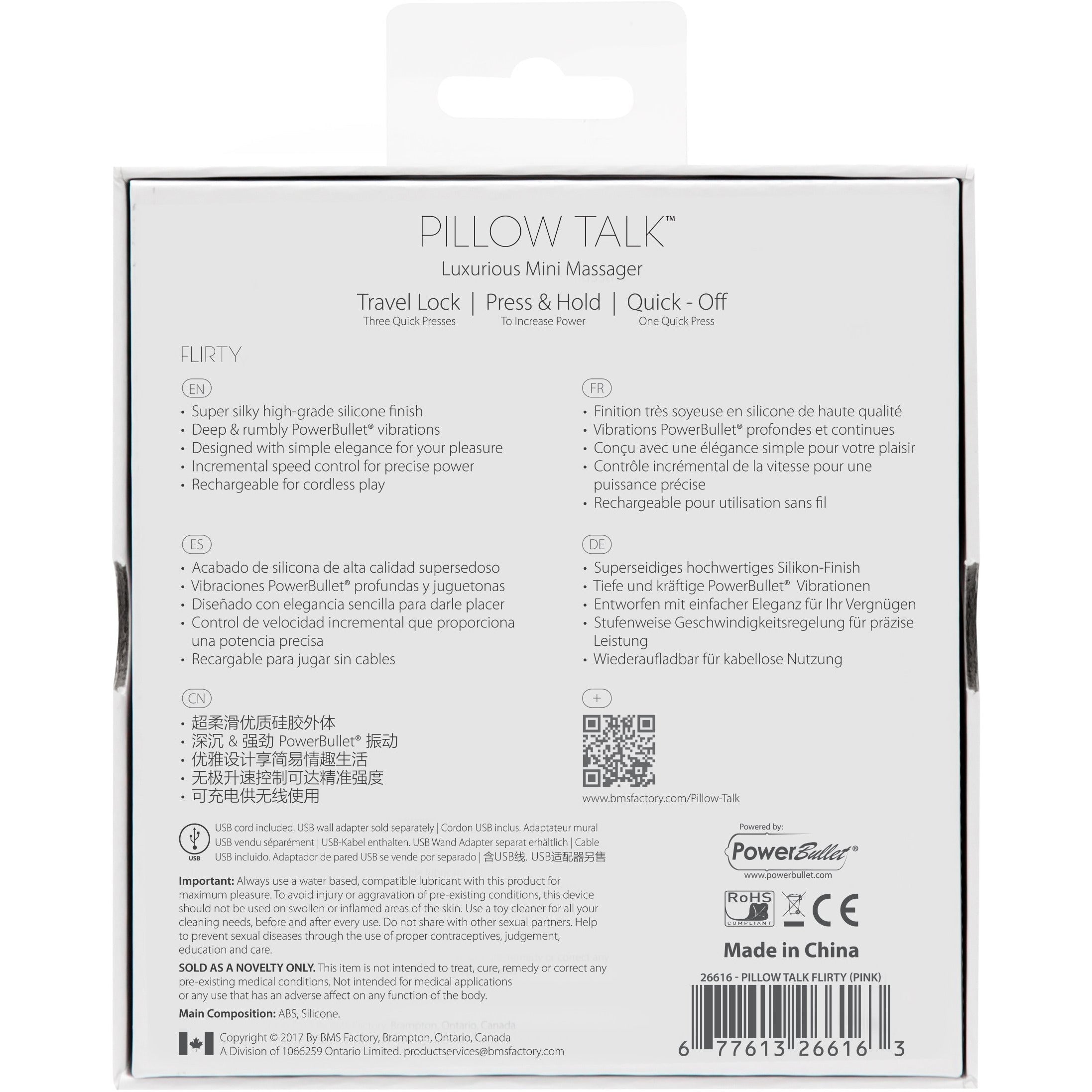 Pillow Talk - Vibromasseur Flirty - Rechargeable - Rose