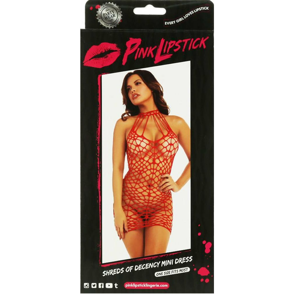 Robe courte Pink Lipstick Shreds of Decency - Rouge - Taille Unique