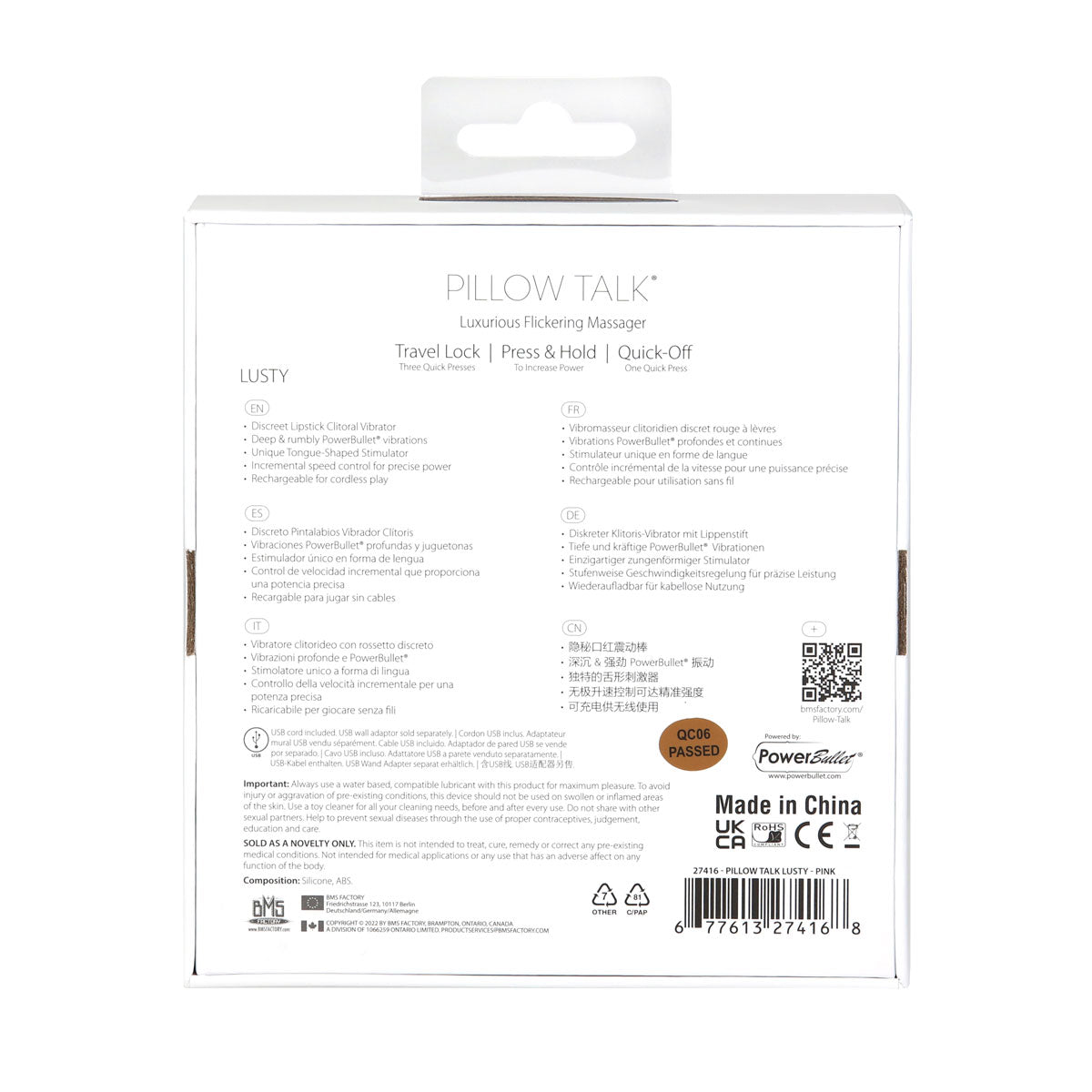 Pillow Talk - Lusty Luxurious Flickering Massager - Pink