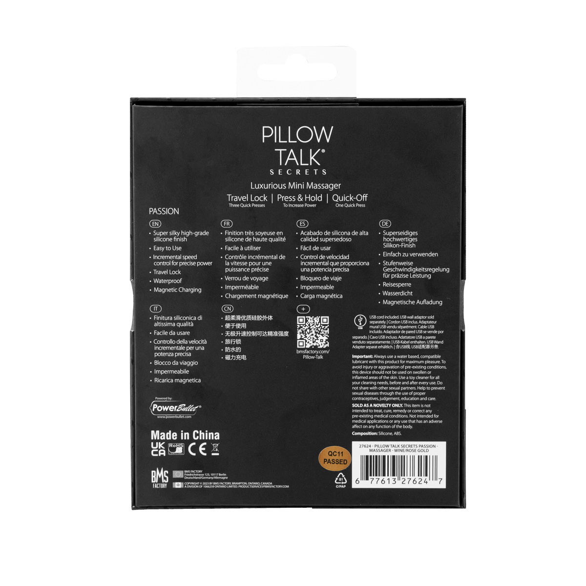 Pillow Talk Secrets - Passion - Vibrateur clitoridien - Vin