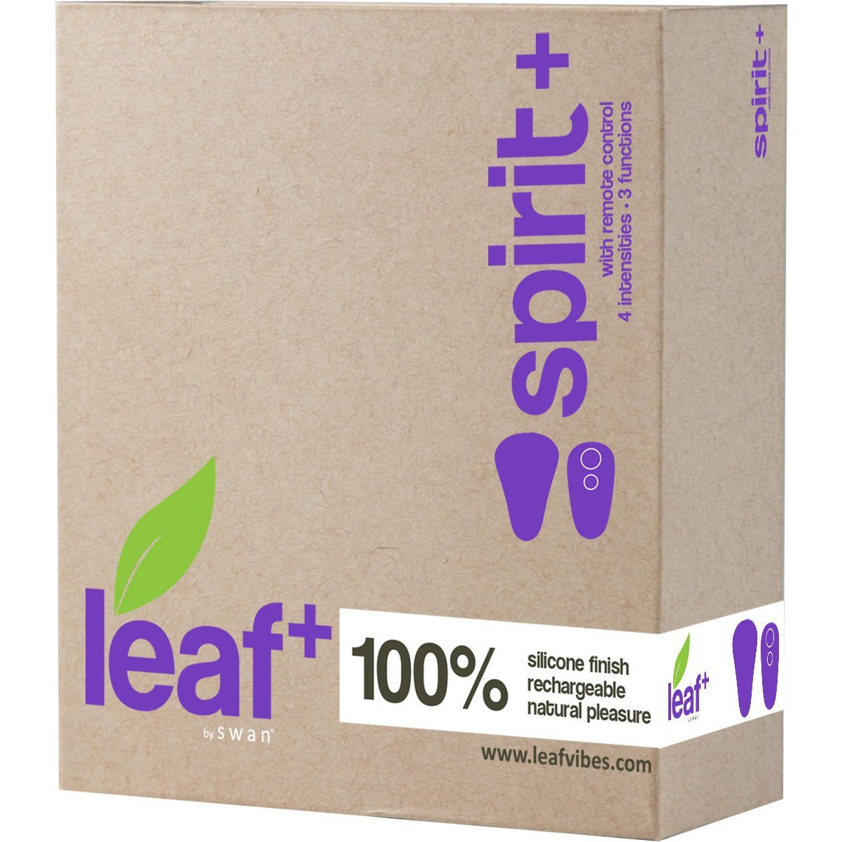 Swan - Leaf+ - Vibrateur culotte Spirit+ avec télécommande - Rechargeable - Violet