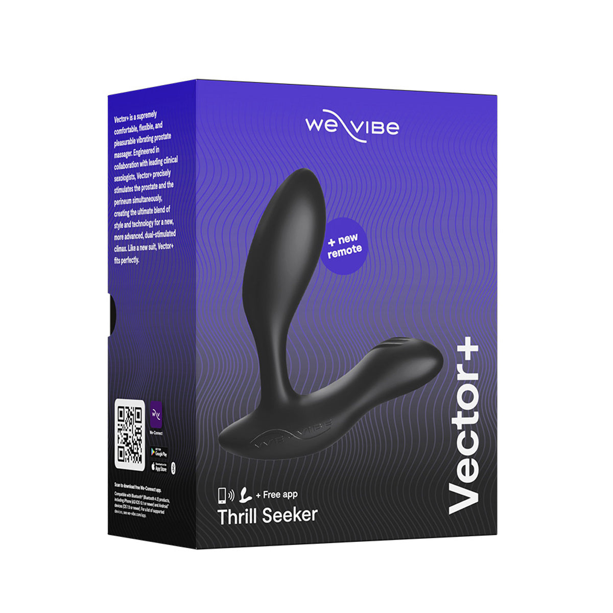 We-Vibe® Vector+ - Vibrating Prostate Massager - Charcoal Black