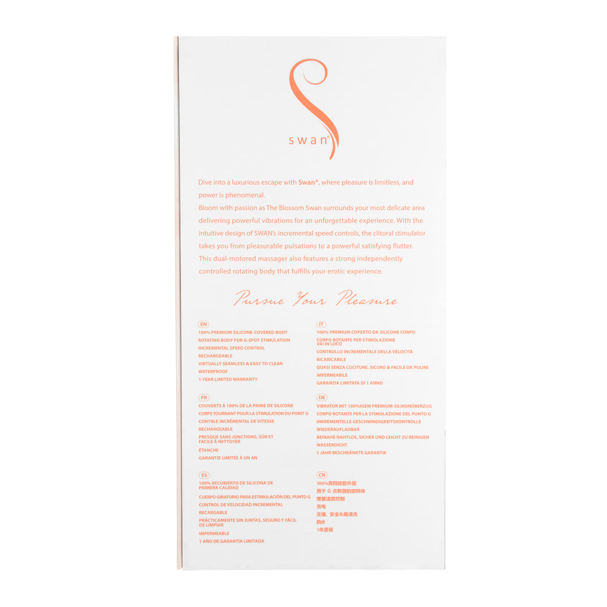 Swan - Blossom - Dual Action Vibrator - Coral