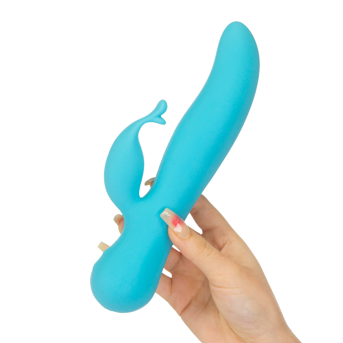 Swan - Kissing Swan - Dual Action Vibrator - Blue