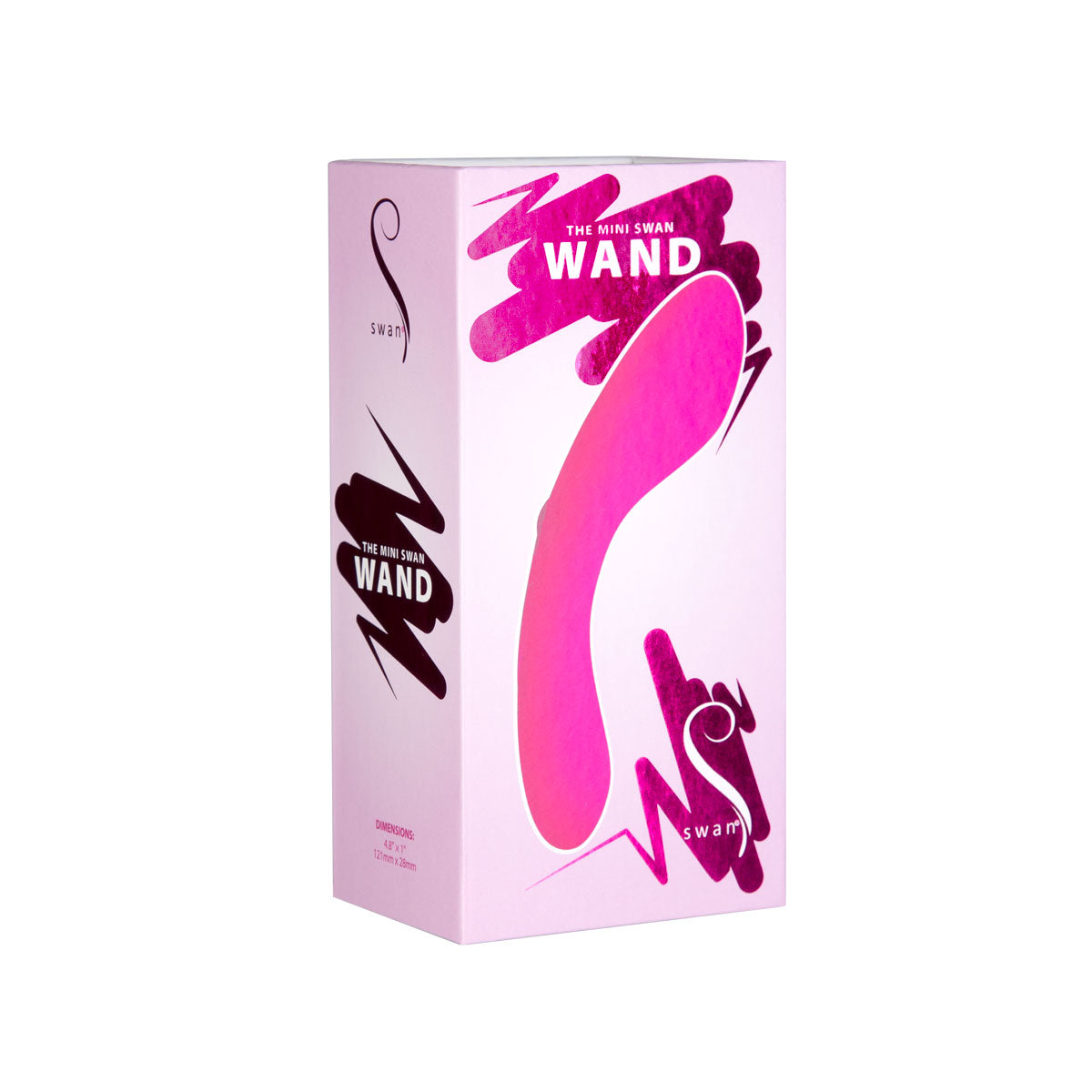 Swan - Mini Wand - Clitoral Vibrator - Rechargeable - Pink