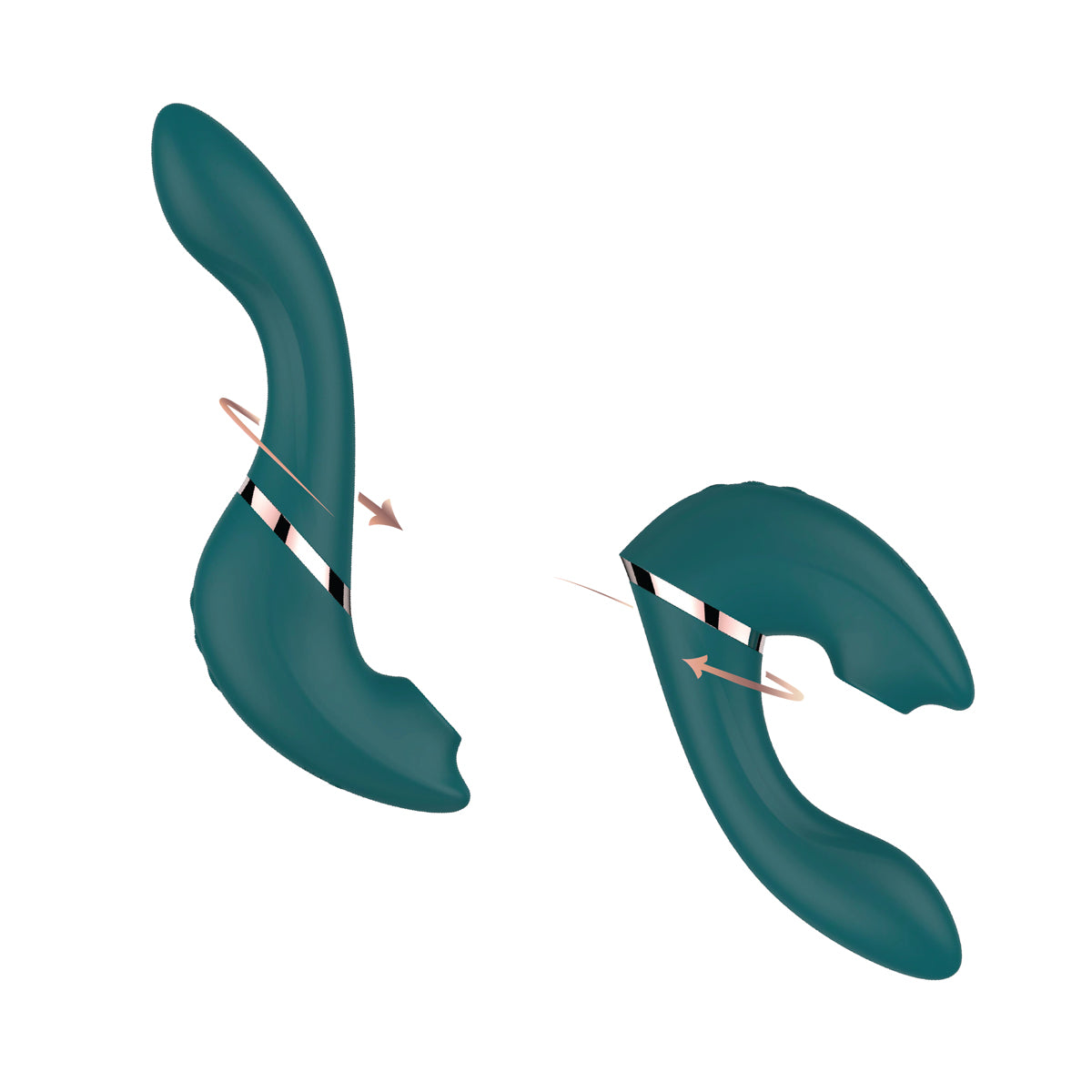 Swan - Monarch - Transform With A Twist Vibrator & Stimulator - Teal