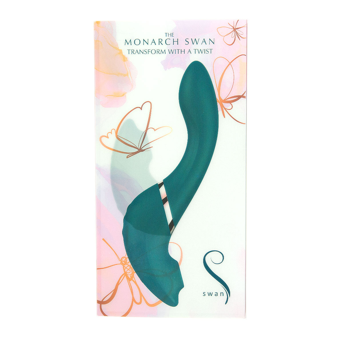 Swan - Monarch - Transform With A Twist Vibrator & Stimulator - Teal