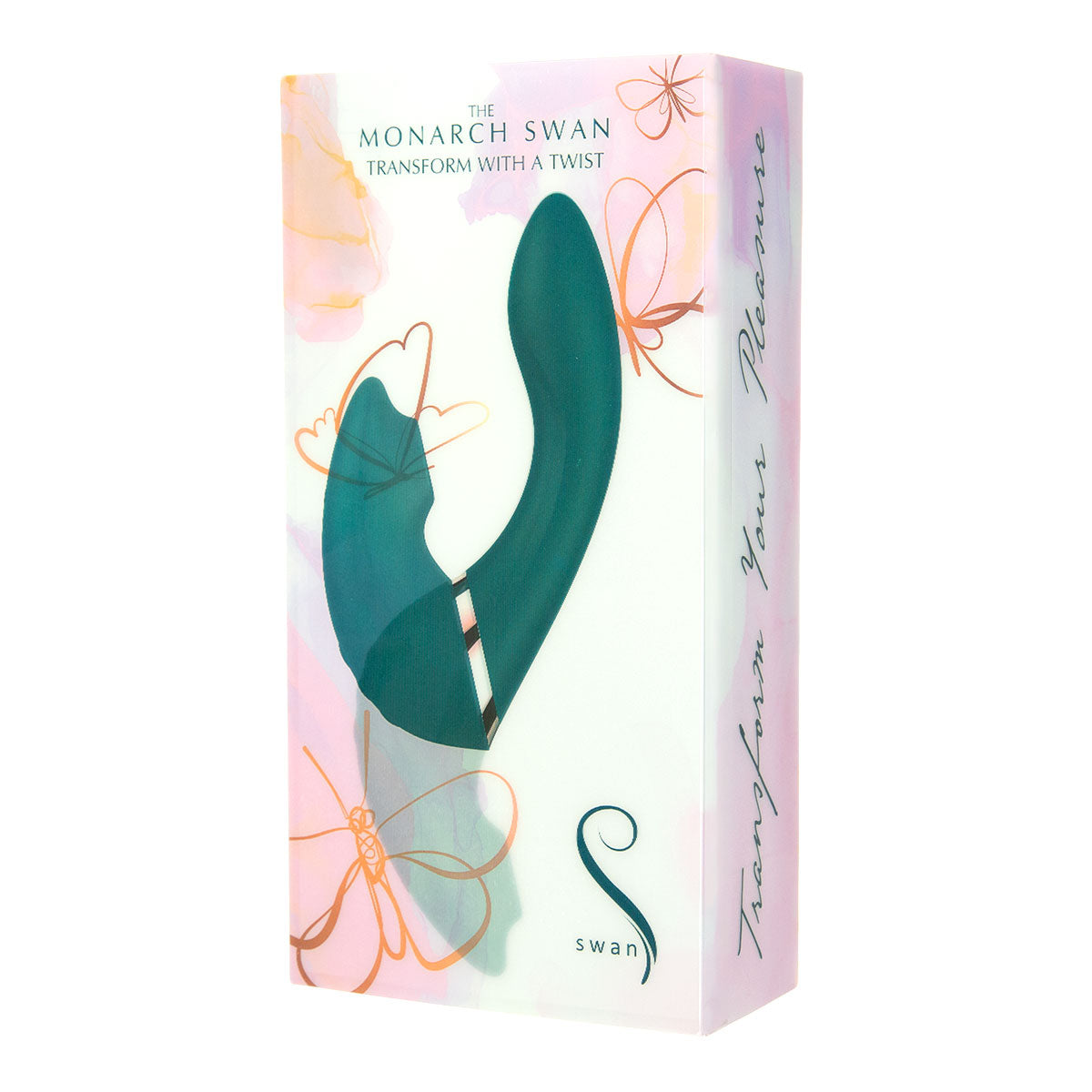 Swan - Monarch - Transform With A Twist Vibrator & Stimulator - Teal