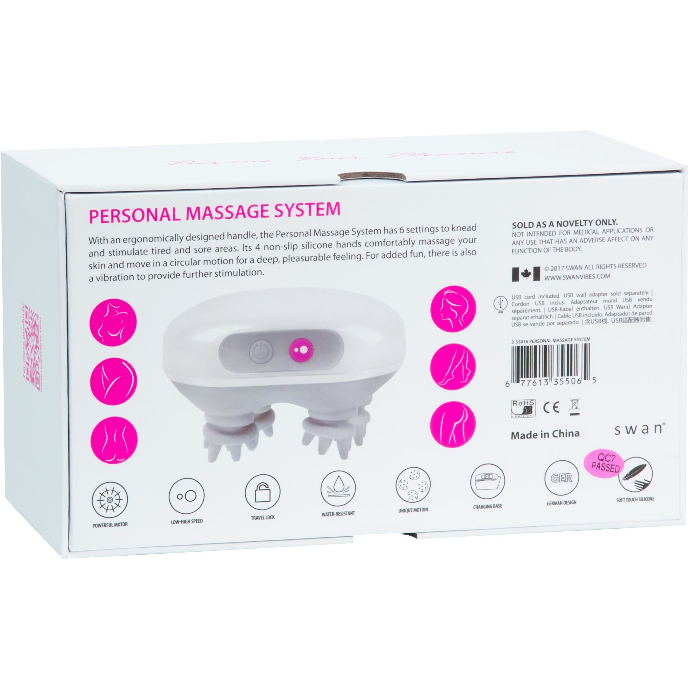 Swan - Système de massage personnel - Rechargeable - Blanc