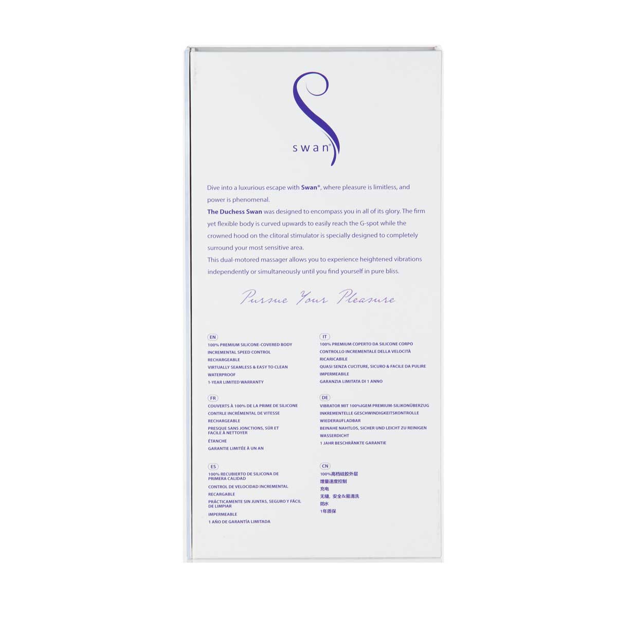 Swan - Duchess - Dual Vibrator - Rechargeable - Lilac