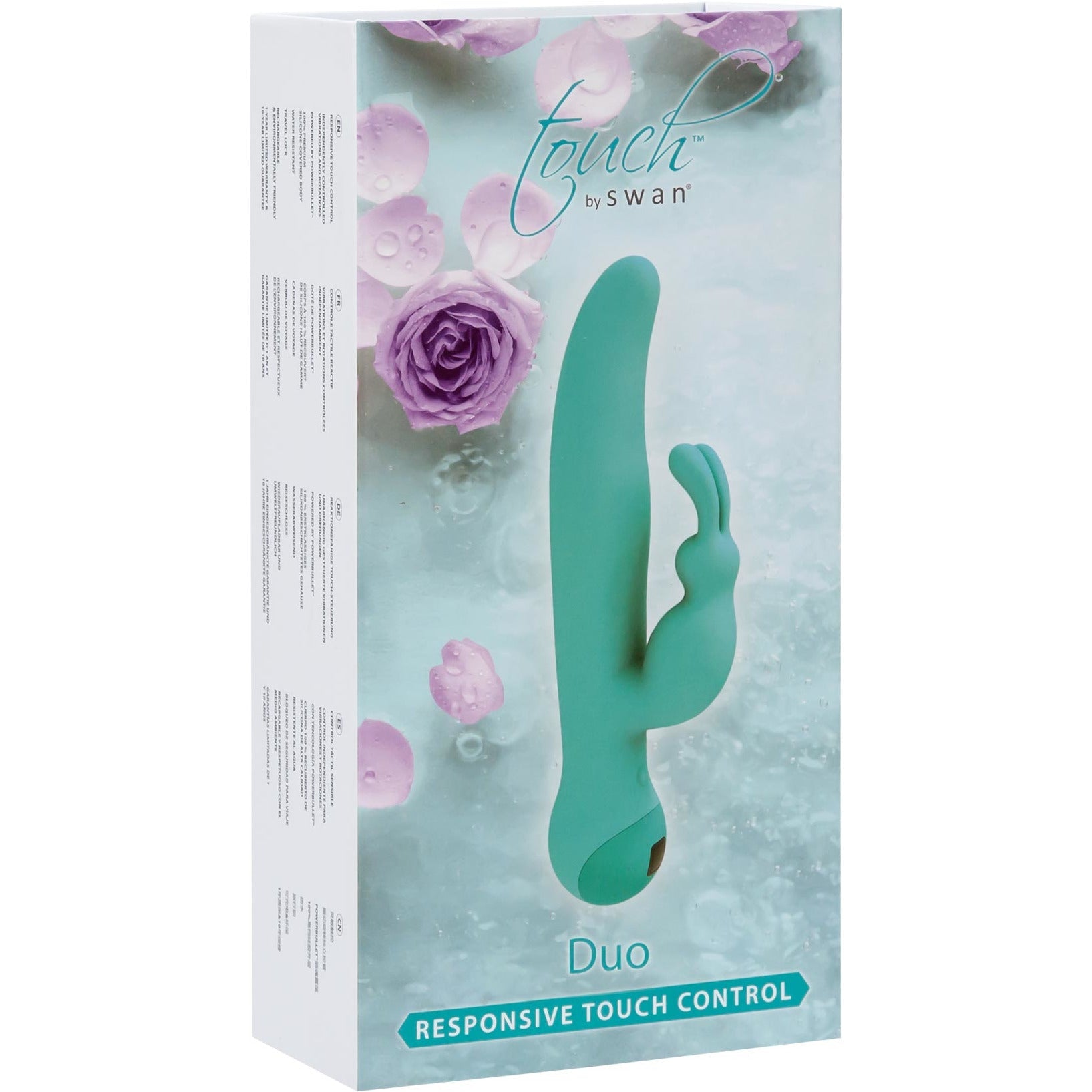 Swan - Touch - Duo - Vibrateur Lapin Double - Rechargeable - Bleu Sarcelle