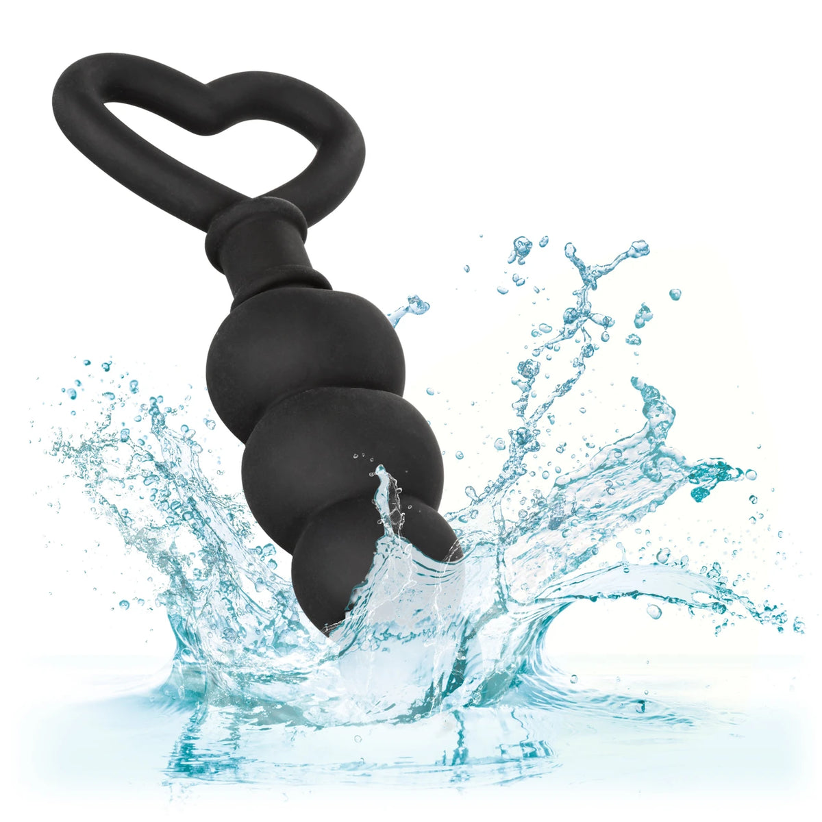 CalExotics® Silicone Heart Butt Plug – Black