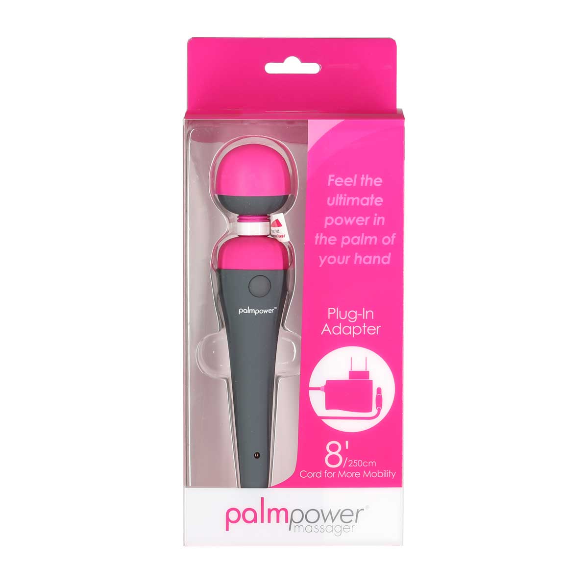 PalmPower - Personal Massage Wand - Corded with Plug-In Adapter