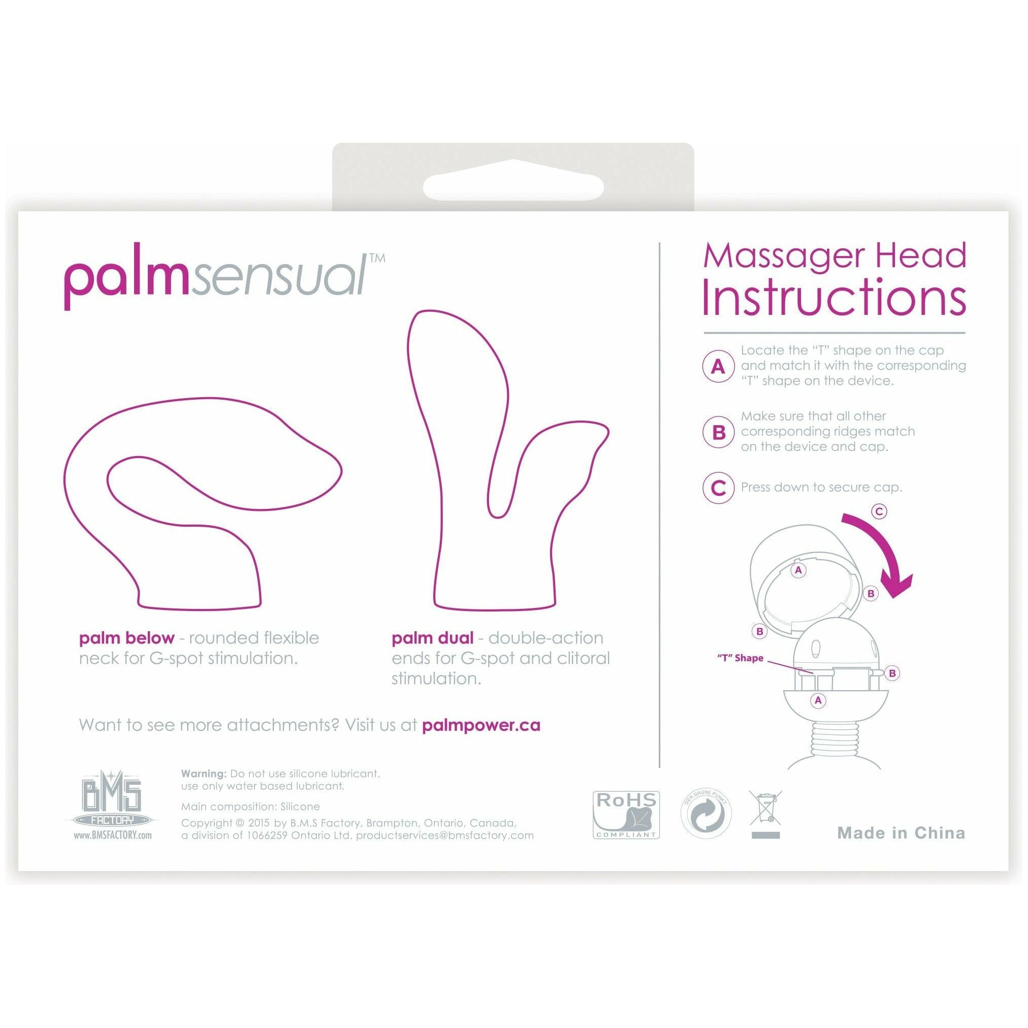 PamlPower - PalmSensual Head Attachments (For use with PalmPower)