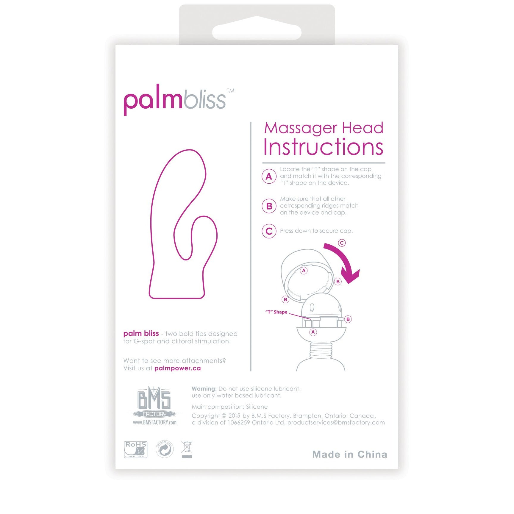 PalmPower - Embout de Massage Crânien PalmBliss (À utiliser avec PalmPower)