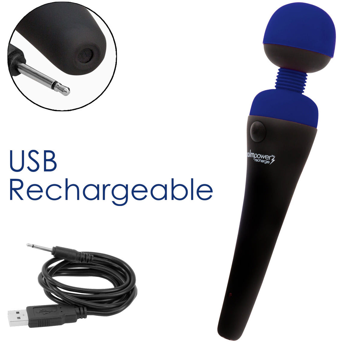 PalmPower - Baguette de massage rechargeable - Bleu