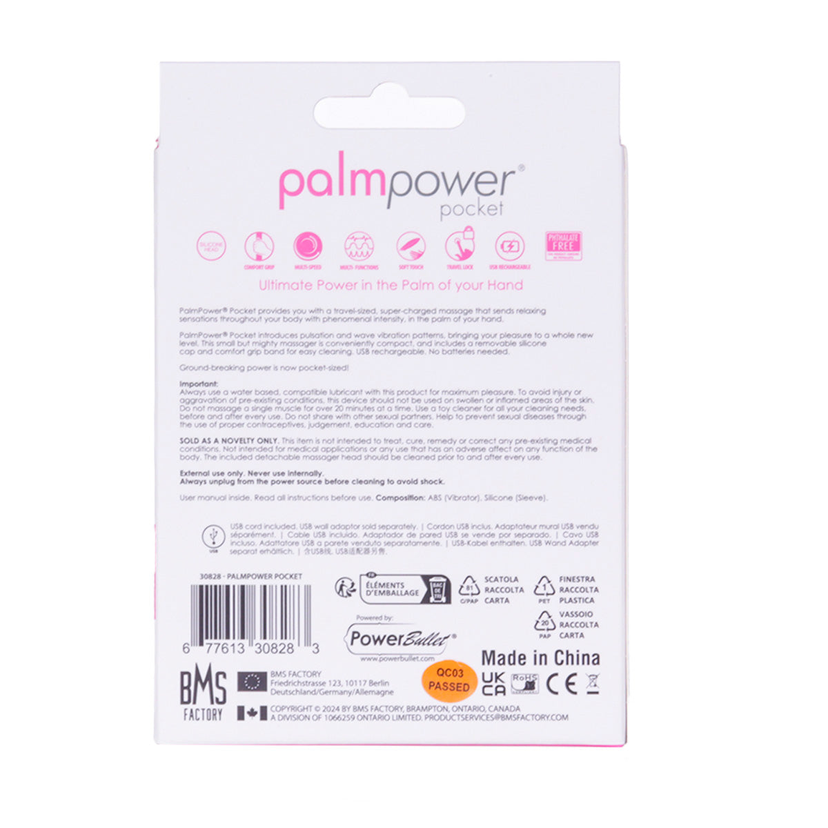 PalmPower - Pocket - Mini-masseur rechargeable