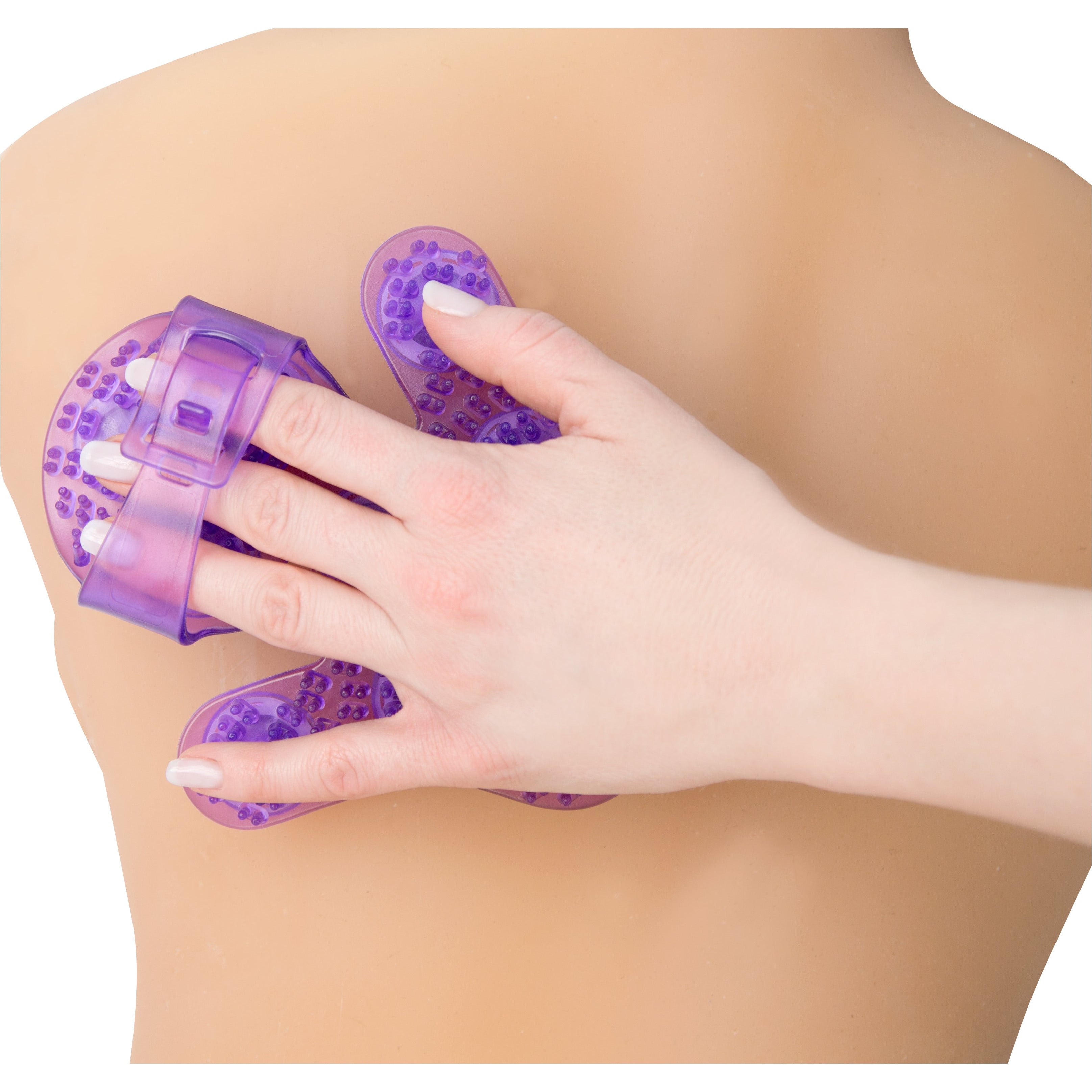 Gant de massage à billes roulantes - Violet