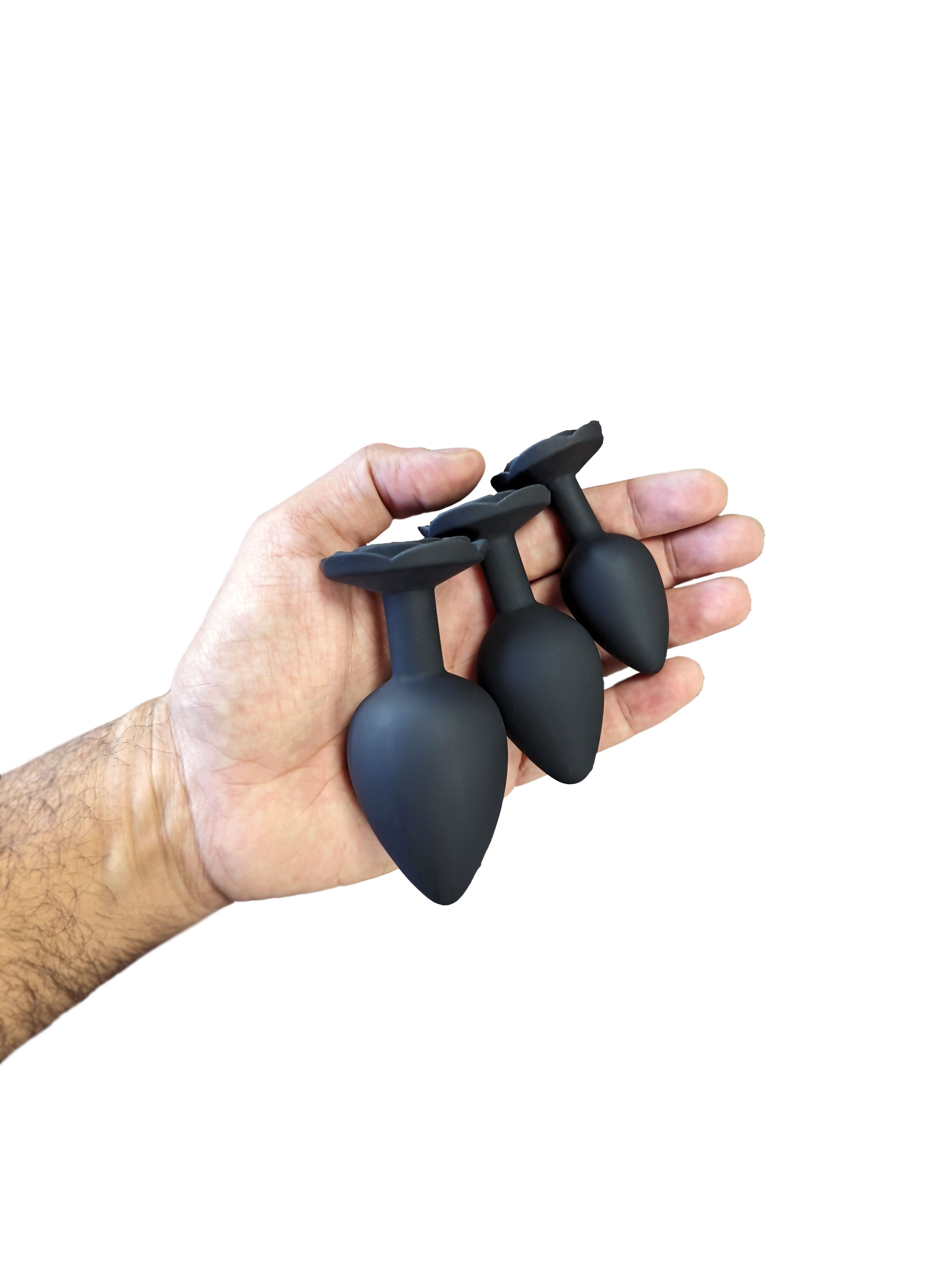 Roses Til' Dawn - Silicone Anal Plug Kit - Starter Kit - Black