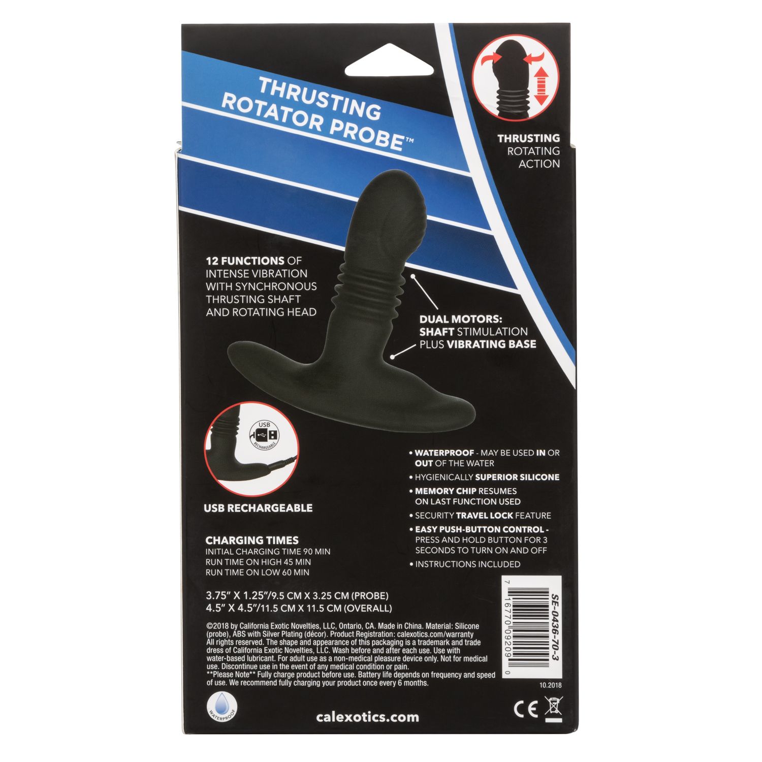 CalExotics® Eclipse Sonde rotative propulsive - Noire