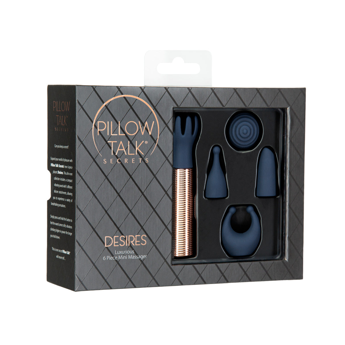 Pillow Talk Secrets - Set de mini-masseurs 6 pièces Desires - Bleu marine