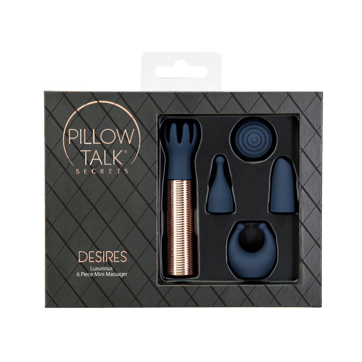 Pillow Talk Secrets - Set de mini-masseurs 6 pièces Desires - Bleu marine