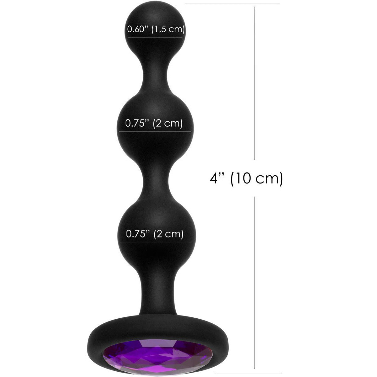 DOC JOHNSON® - BOOTY BLING Jeweled Wearable Silicone Beads - Purple