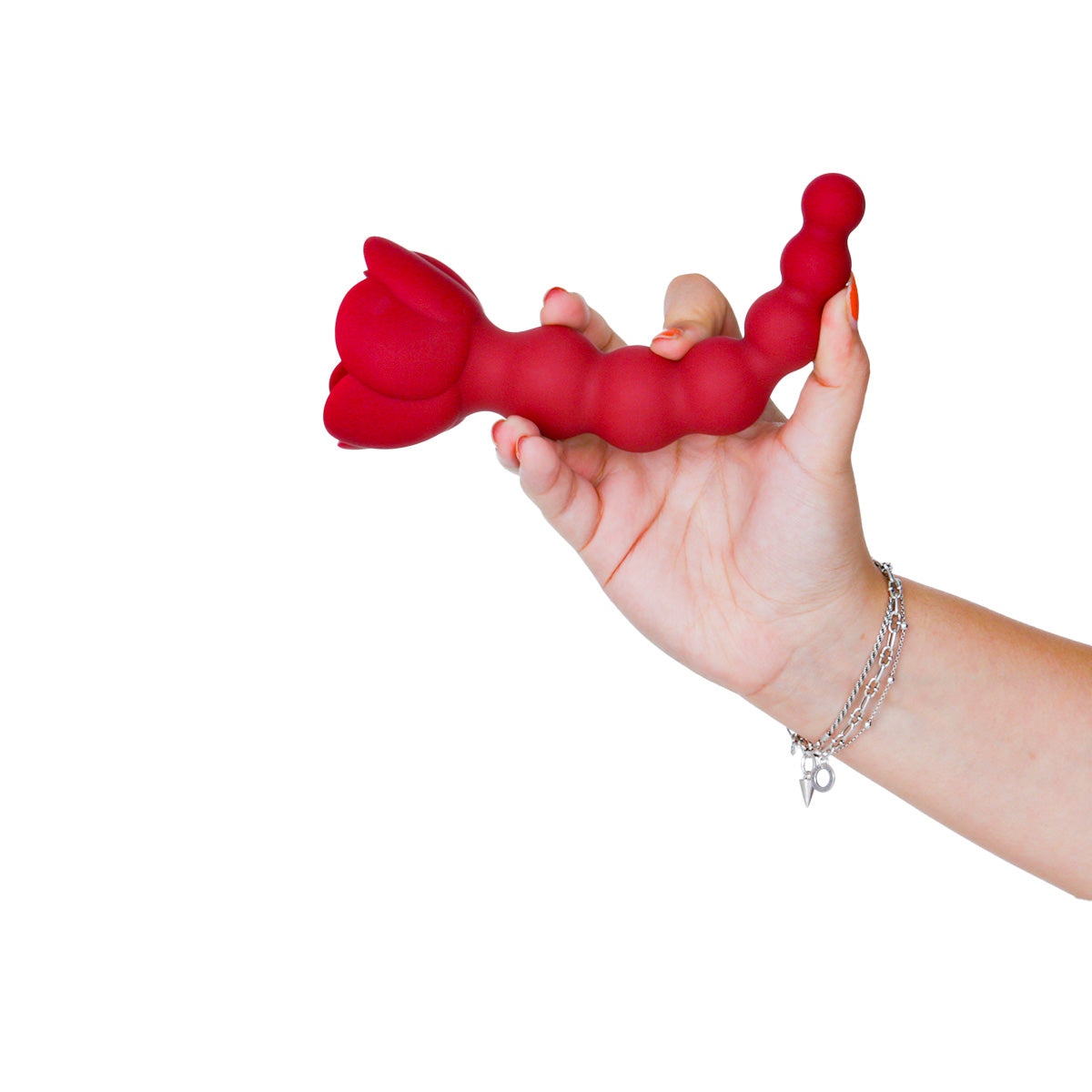LUX active - Champion Silicone Beaded Rose Plug - 8" - Red