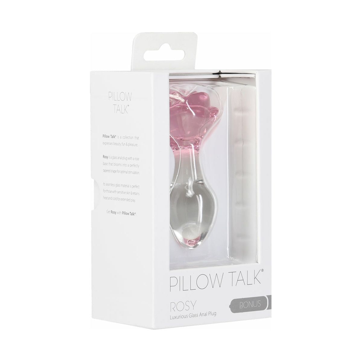 PILLOW TALK - ROSY - Luxurious Glass Anal Plug