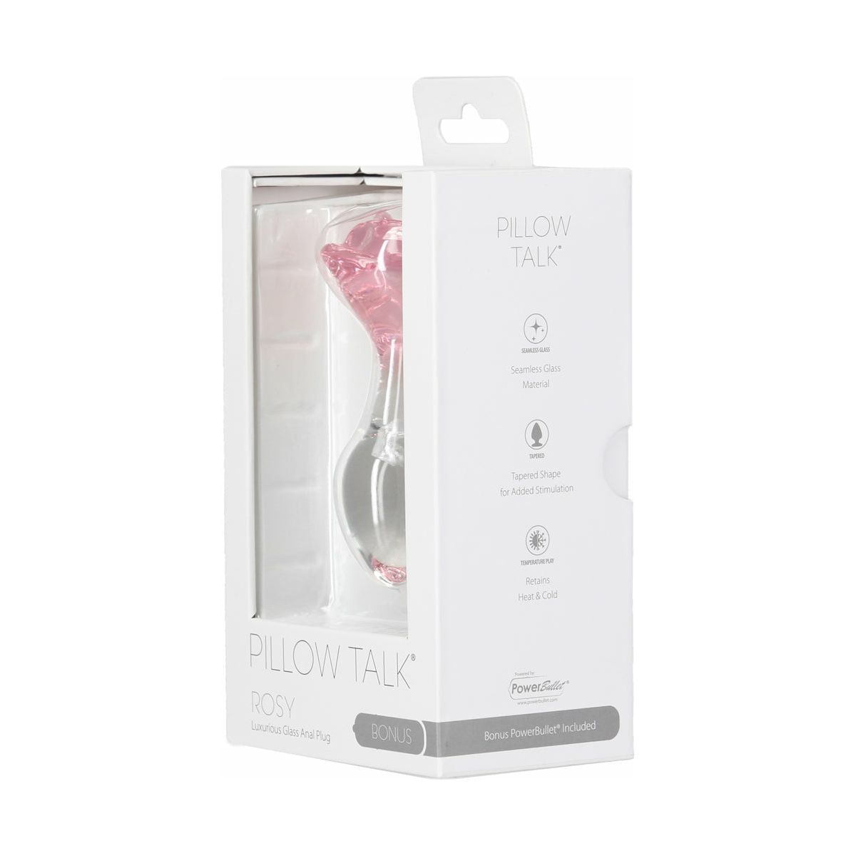 PILLOW TALK - ROSY - Luxurious Glass Anal Plug