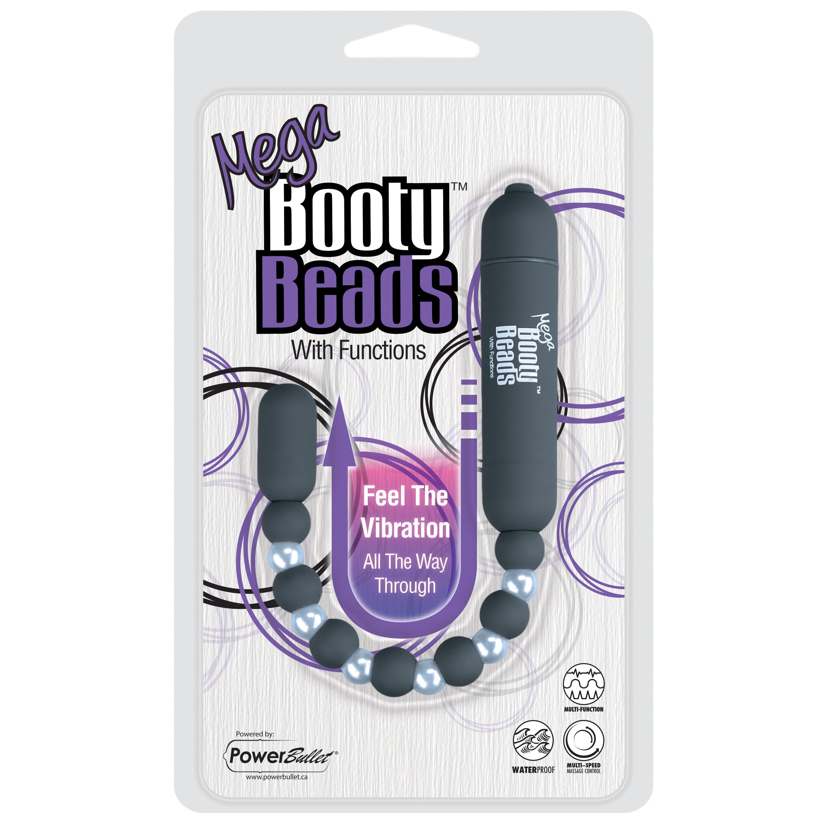 PowerBullet - Mega Booty Beads with Functions - Grey